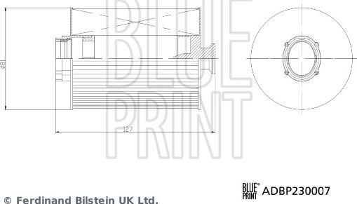 Blue Print ADBP230007 - Топливный фильтр autosila-amz.com