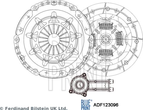 Blue Print ADF123096 - Комплект сцепления autosila-amz.com