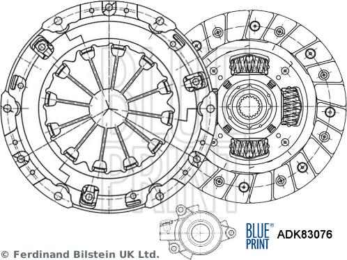Blue Print ADK83076 - Комплект сцепления autosila-amz.com