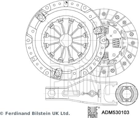 Blue Print ADM530103 - Комплект сцепления autosila-amz.com