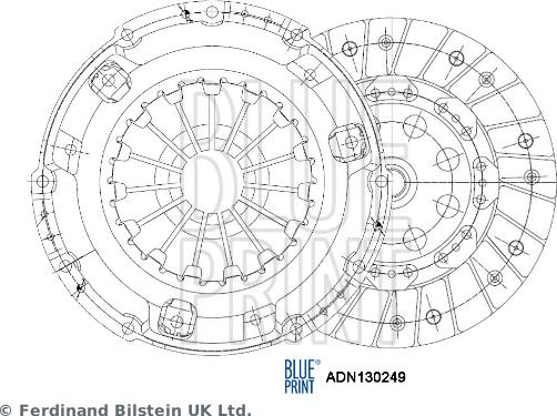 Blue Print ADN130249 - Комплект сцепления autosila-amz.com