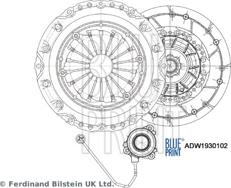 Blue Print ADW1930102 - Комплект сцепления autosila-amz.com