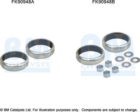 BM Catalysts FK90948 - Монтажный комплект, катализатор autosila-amz.com