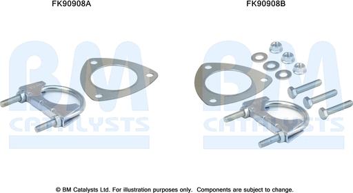 BM Catalysts FK90908 - Монтажный комплект, катализатор autosila-amz.com