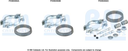 BM Catalysts FK90494 - Монтажный комплект, катализатор autosila-amz.com