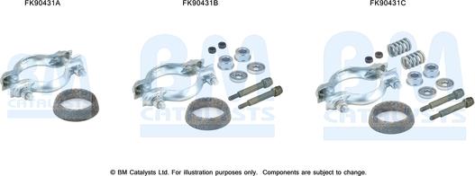 BM Catalysts FK90431 - Монтажный комплект, катализатор autosila-amz.com