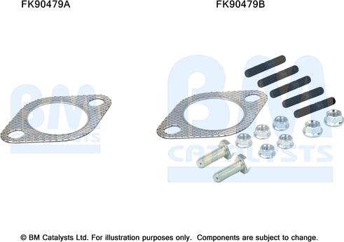 BM Catalysts FK90479 - Монтажный комплект, катализатор autosila-amz.com