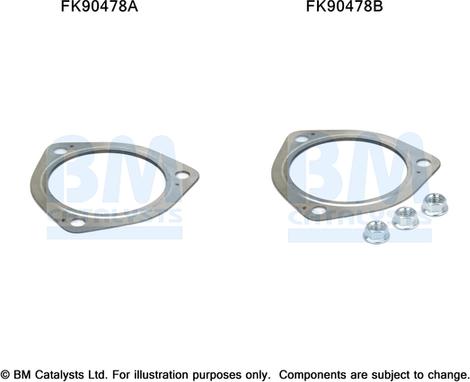 BM Catalysts FK90478 - Монтажный комплект, катализатор autosila-amz.com