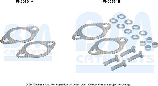 BM Catalysts FK90591 - Монтажный комплект, катализатор autosila-amz.com