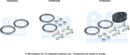 BM Catalysts FK90520 - Монтажный комплект, катализатор autosila-amz.com