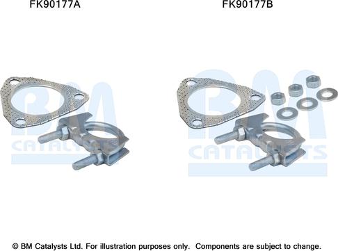 BM Catalysts FK90177 - Монтажный комплект, катализатор autosila-amz.com