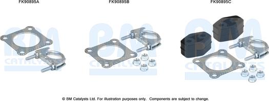 BM Catalysts FK90895 - Монтажный комплект, катализатор autosila-amz.com