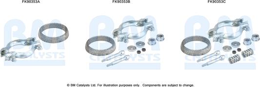 BM Catalysts FK90353 - Монтажный комплект, катализатор autosila-amz.com