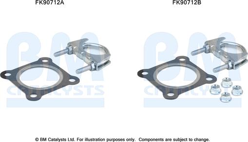 BM Catalysts FK90712 - Монтажный комплект, катализатор autosila-amz.com