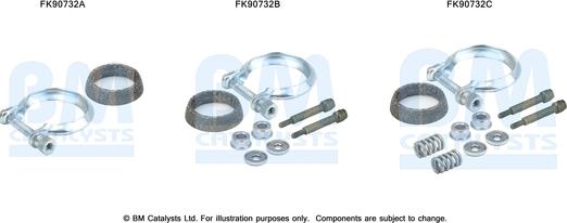 BM Catalysts FK90732 - Монтажный комплект, катализатор autosila-amz.com