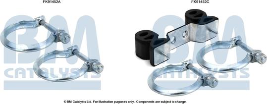 BM Catalysts FK91452 - Монтажный комплект, катализатор autosila-amz.com