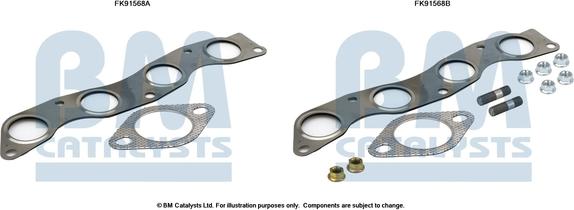 BM Catalysts FK91568 - Монтажный комплект, катализатор autosila-amz.com