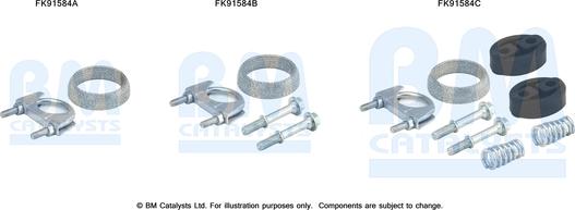 BM Catalysts FK91584 - Монтажный комплект, катализатор autosila-amz.com