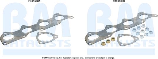 BM Catalysts FK91588 - Монтажный комплект, катализатор autosila-amz.com