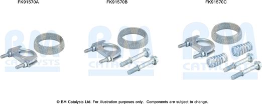 BM Catalysts FK91570 - Монтажный комплект, катализатор autosila-amz.com