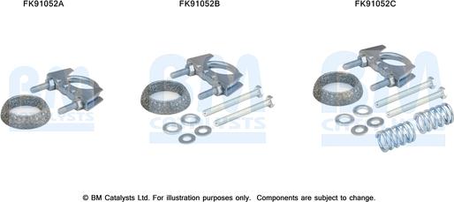 BM Catalysts FK91052 - Монтажный комплект, катализатор autosila-amz.com