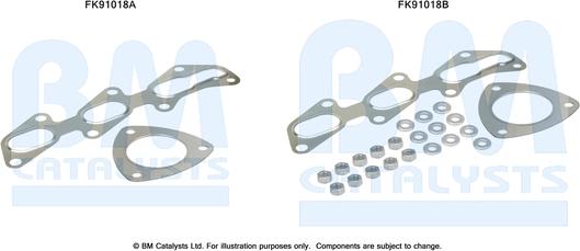 BM Catalysts FK91018 - Монтажный комплект, катализатор autosila-amz.com