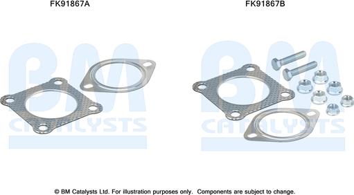 BM Catalysts FK91867 - Монтажный комплект, катализатор autosila-amz.com