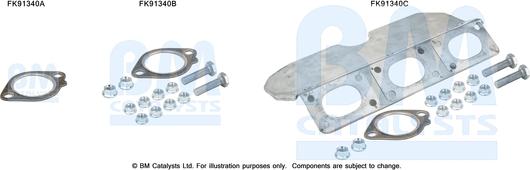 BM Catalysts FK91340 - Монтажный комплект, катализатор autosila-amz.com