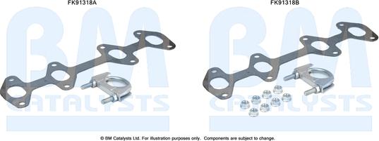 BM Catalysts FK91318 - Монтажный комплект, катализатор autosila-amz.com