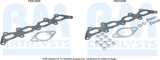 BM Catalysts FK91320 - Монтажный комплект, катализатор autosila-amz.com