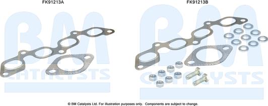 BM Catalysts FK91213 - Монтажный комплект, катализатор autosila-amz.com