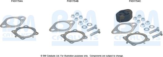 BM Catalysts FK91754 - Монтажный комплект, катализатор autosila-amz.com