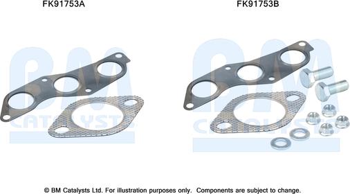 BM Catalysts FK91753 - Монтажный комплект, катализатор autosila-amz.com