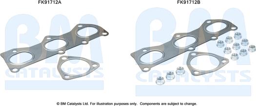 BM Catalysts FK91712 - Монтажный комплект, катализатор autosila-amz.com