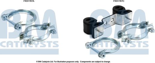 BM Catalysts FK91787 - Монтажный комплект, катализатор autosila-amz.com