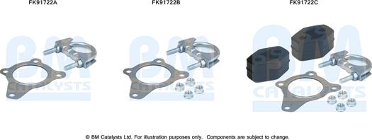 BM Catalysts FK91722 - Монтажный комплект, катализатор autosila-amz.com