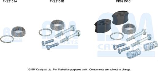 BM Catalysts FK92151 - Монтажный комплект, катализатор autosila-amz.com