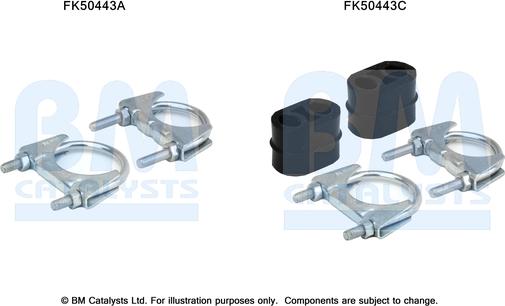 BM Catalysts FK50443 - Монтажный комплект, труба выхлопного газа autosila-amz.com