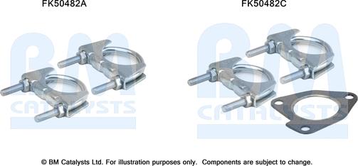 BM Catalysts FK50482 - Монтажный комплект, труба выхлопного газа autosila-amz.com