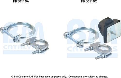 BM Catalysts FK50116 - Монтажный комплект, труба выхлопного газа autosila-amz.com