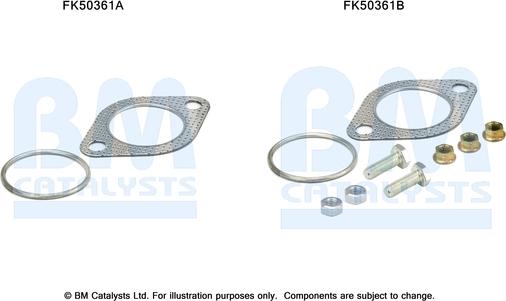 BM Catalysts FK50361 - Монтажный комплект, труба выхлопного газа autosila-amz.com