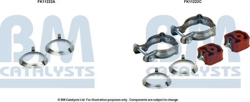 BM Catalysts FK11222 - Монтажный комплект, сажевый / частичный фильтр autosila-amz.com