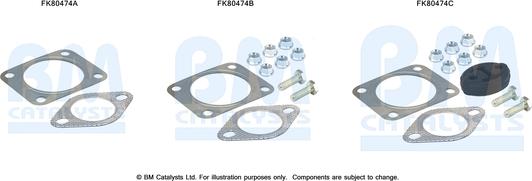 BM Catalysts FK80474 - Монтажный комплект, катализатор autosila-amz.com