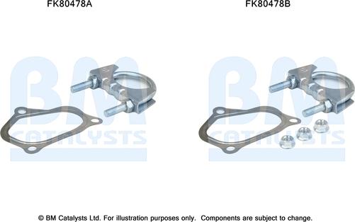 BM Catalysts FK80478 - Монтажный комплект, катализатор autosila-amz.com