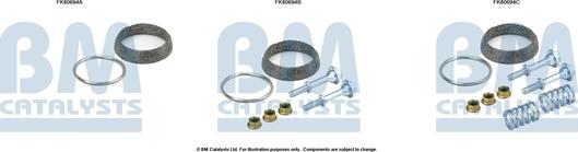 BM Catalysts FK80694 - Монтажный комплект, катализатор autosila-amz.com