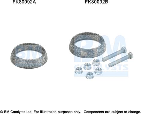 BM Catalysts FK80092 - Монтажный комплект, катализатор autosila-amz.com