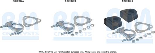 BM Catalysts FK80097 - Монтажный комплект, катализатор autosila-amz.com