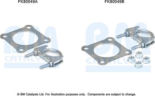 BM Catalysts FK80049 - Монтажный комплект, катализатор autosila-amz.com