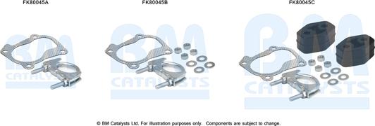 BM Catalysts FK80045 - Монтажный комплект, катализатор autosila-amz.com