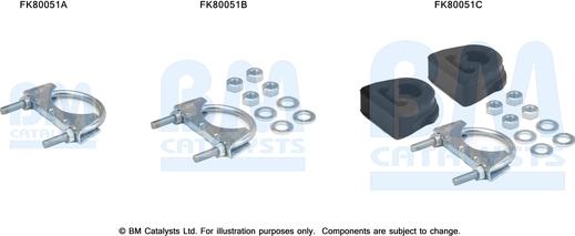 BM Catalysts FK80051 - Монтажный комплект, катализатор autosila-amz.com